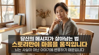 당신의 메시지가 살아남는 법, 스토리만이 마음을 움직입니다